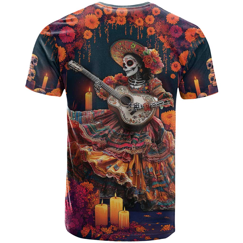 Mexican La Catrina Skeletons Dancing T Shirt Dia de Los Muertos Verion 1 - Wonder Print Shop
