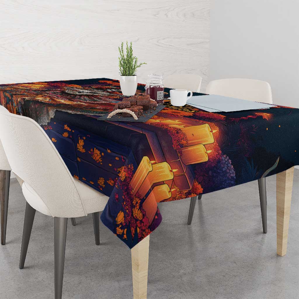Mexican La Catrina Skeletons Dancing Tablecloth Dia de Los Muertos Verion 1 - Wonder Print Shop