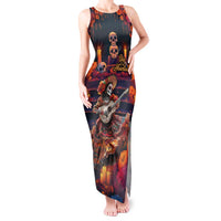 Mexican La Catrina Skeletons Dancing Tank Maxi Dress Dia de Los Muertos Verion 1 - Wonder Print Shop