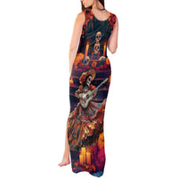 Mexican La Catrina Skeletons Dancing Tank Maxi Dress Dia de Los Muertos Verion 1 - Wonder Print Shop