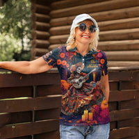 Mexican La Catrina Skeletons Dancing Women Polo Shirt Dia de Los Muertos Verion 1 - Wonder Print Shop