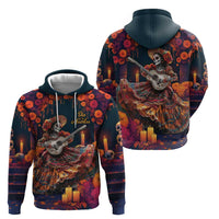 Mexican La Catrina Skeletons Dancing Zip Hoodie Dia de Los Muertos Verion 1 - Wonder Print Shop