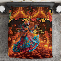 Mexican La Catrina Skeletons Dancing Bedding Set Dia de Los Muertos Verion 2 LT9 - Wonder Print Shop