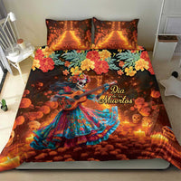 Mexican La Catrina Skeletons Dancing Bedding Set Dia de Los Muertos Verion 2 LT9 - Wonder Print Shop