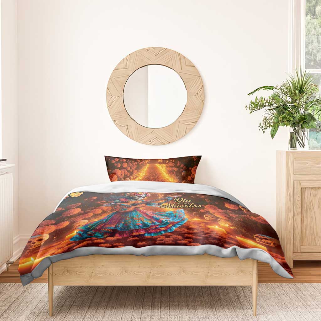 Mexican La Catrina Skeletons Dancing Bedding Set Dia de Los Muertos Verion 2 LT9 - Wonder Print Shop