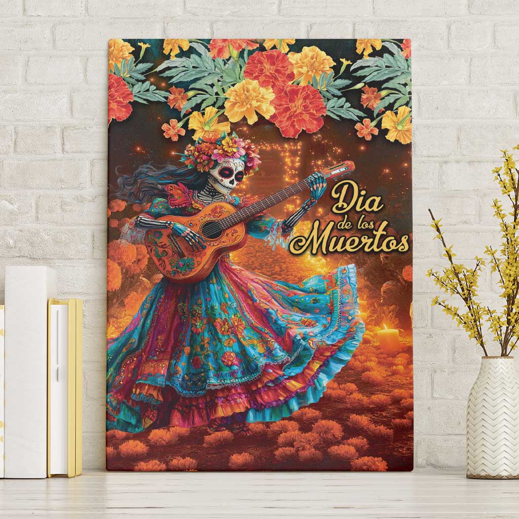 Mexican La Catrina Skeletons Dancing Canvas Wall Art Dia de Los Muertos Verion 2 LT9 - Wonder Print Shop