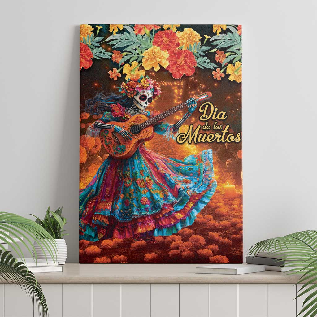 Mexican La Catrina Skeletons Dancing Canvas Wall Art Dia de Los Muertos Verion 2 LT9 - Wonder Print Shop