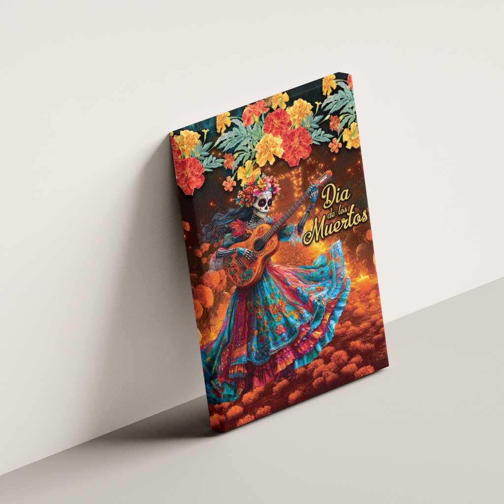Mexican La Catrina Skeletons Dancing Canvas Wall Art Dia de Los Muertos Verion 2 LT9 - Wonder Print Shop