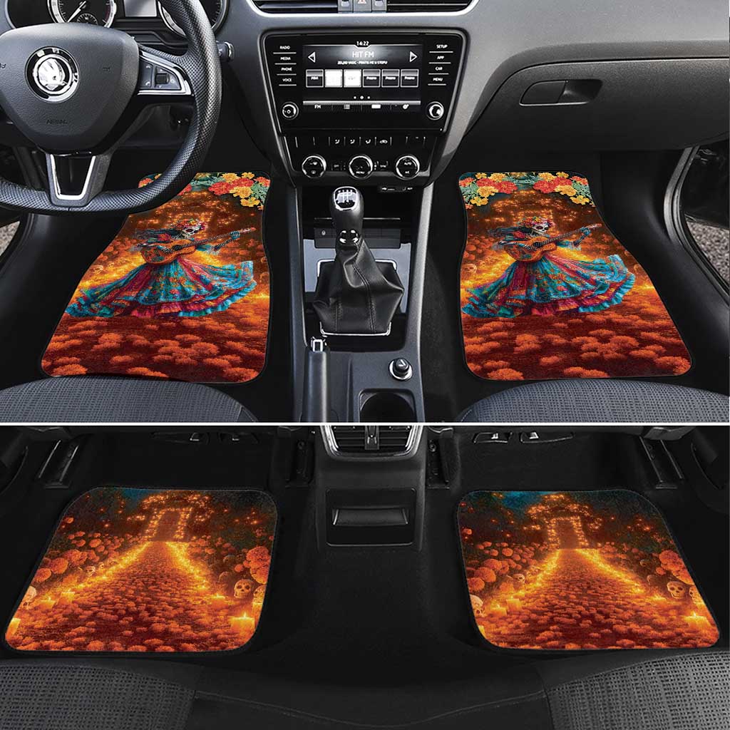 Mexican La Catrina Skeletons Dancing Car Mats Dia de Los Muertos Verion 2 LT9 - Wonder Print Shop