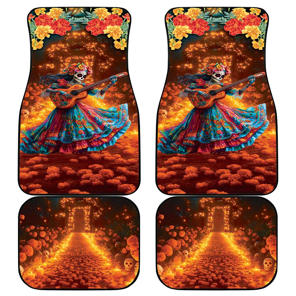 Mexican La Catrina Skeletons Dancing Car Mats Dia de Los Muertos Verion 2 LT9 - Wonder Print Shop