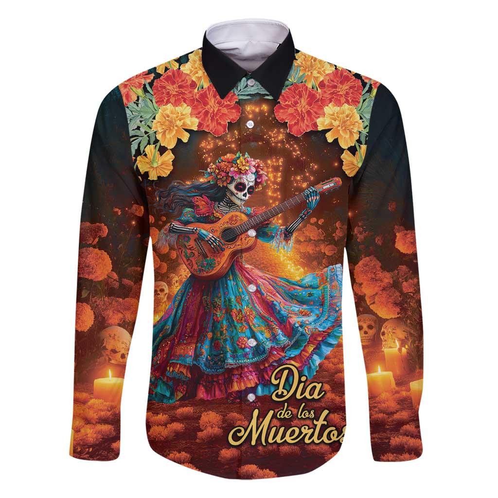 Mexican La Catrina Skeletons Dancing Family Matching Mermaid Dress and Hawaiian Shirt Dia de Los Muertos Verion 2 LT9 - Wonder Print Shop