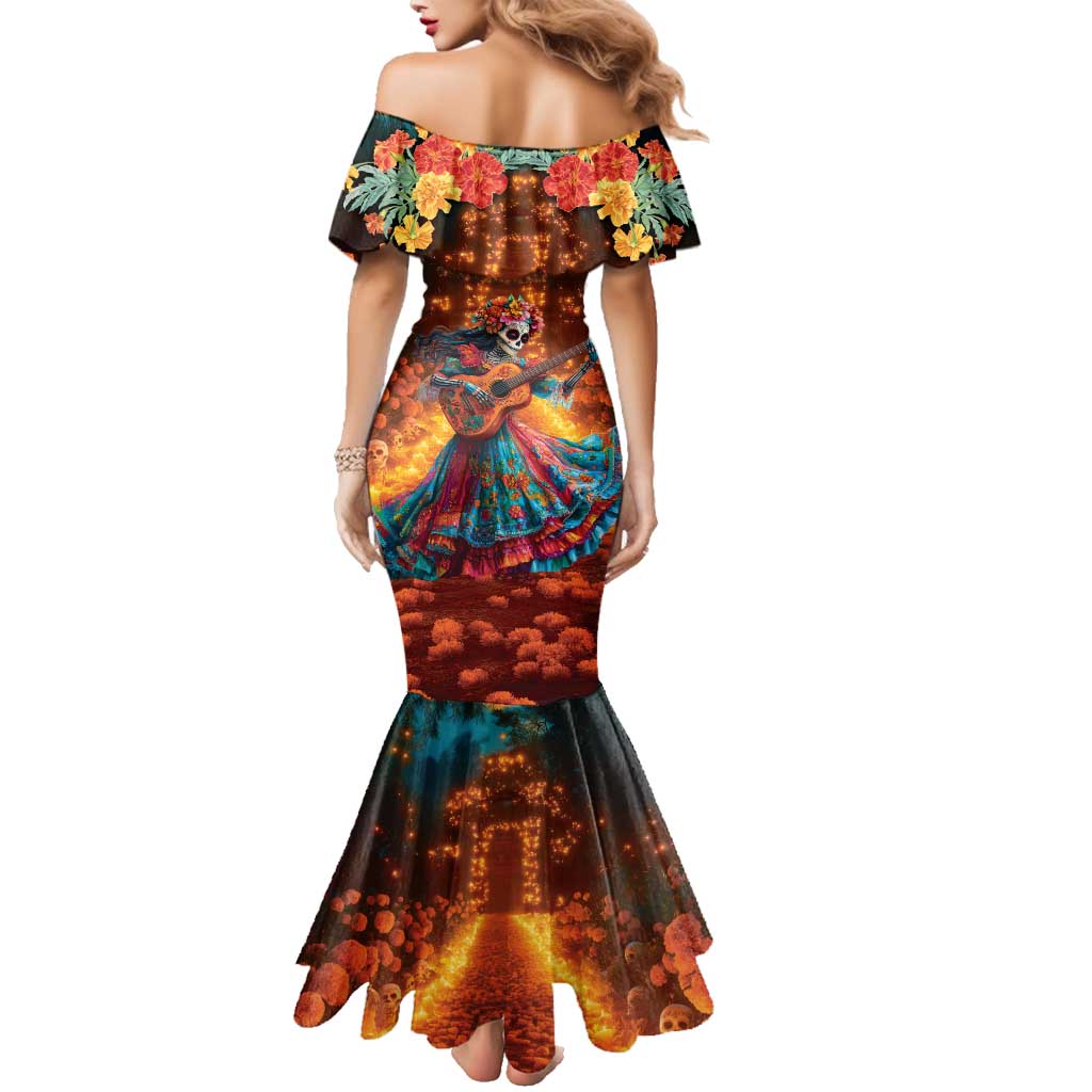 Mexican La Catrina Skeletons Dancing Family Matching Mermaid Dress and Hawaiian Shirt Dia de Los Muertos Verion 2 LT9 - Wonder Print Shop