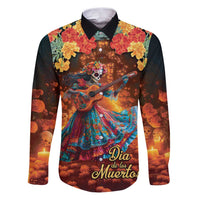 Mexican La Catrina Skeletons Dancing Family Matching Puletasi and Hawaiian Shirt Dia de Los Muertos Verion 2 - Wonder Print Shop