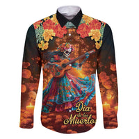 Mexican La Catrina Skeletons Dancing Family Matching Summer Maxi Dress and Hawaiian Shirt Dia de Los Muertos Verion 2 - Wonder Print Shop