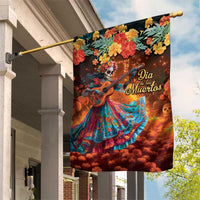 Mexican La Catrina Skeletons Dancing Garden Flag Dia de Los Muertos Verion 2 - Wonder Print Shop