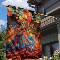 Mexican La Catrina Skeletons Dancing Garden Flag Dia de Los Muertos Verion 2 - Wonder Print Shop