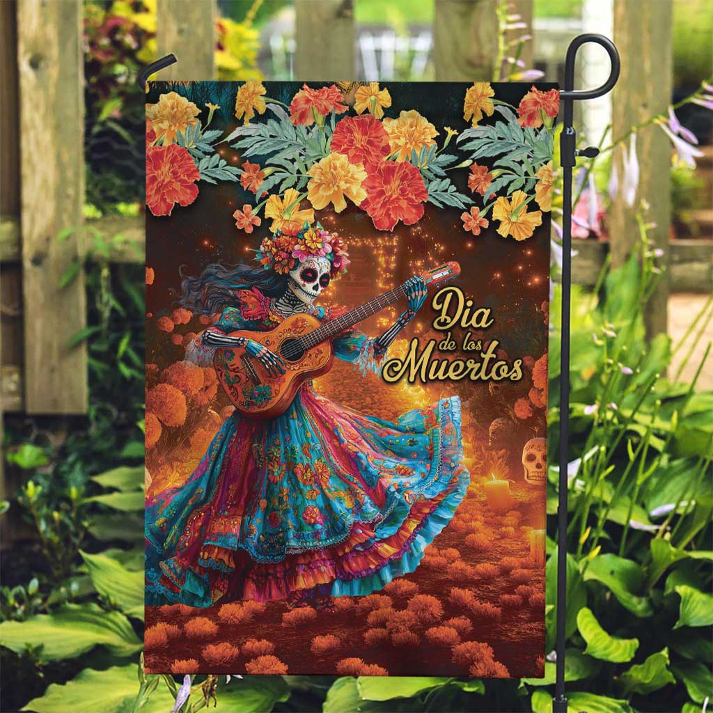 Mexican La Catrina Skeletons Dancing Garden Flag Dia de Los Muertos Verion 2 - Wonder Print Shop