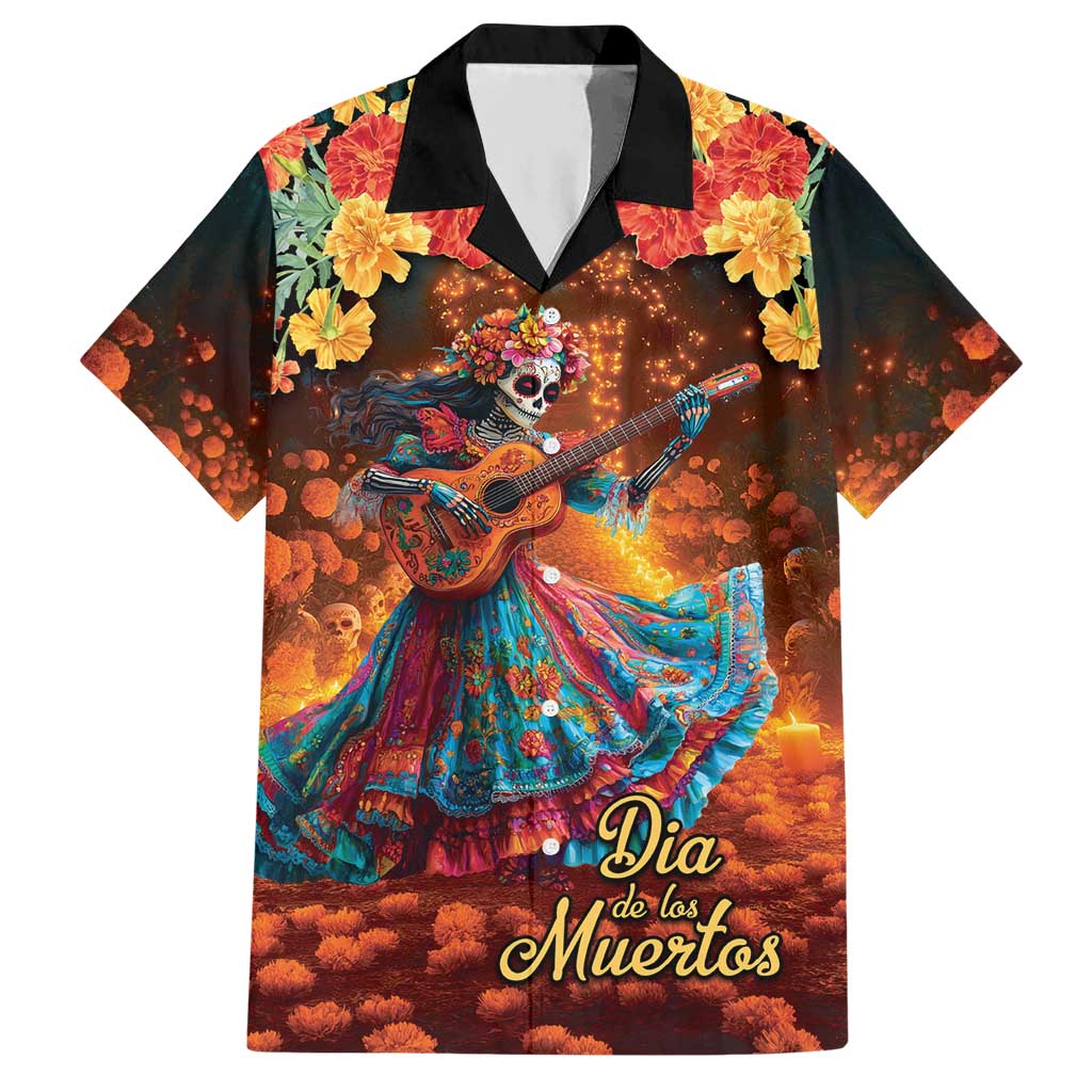 Mexican La Catrina Skeletons Dancing Hawaiian Shirt Dia de Los Muertos Verion 2 - Wonder Print Shop