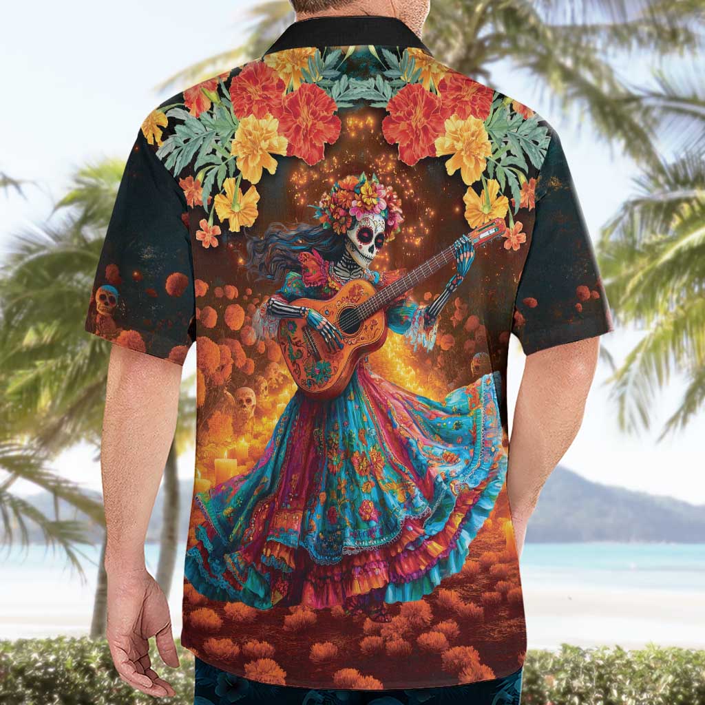 Mexican La Catrina Skeletons Dancing Hawaiian Shirt Dia de Los Muertos Verion 2 - Wonder Print Shop