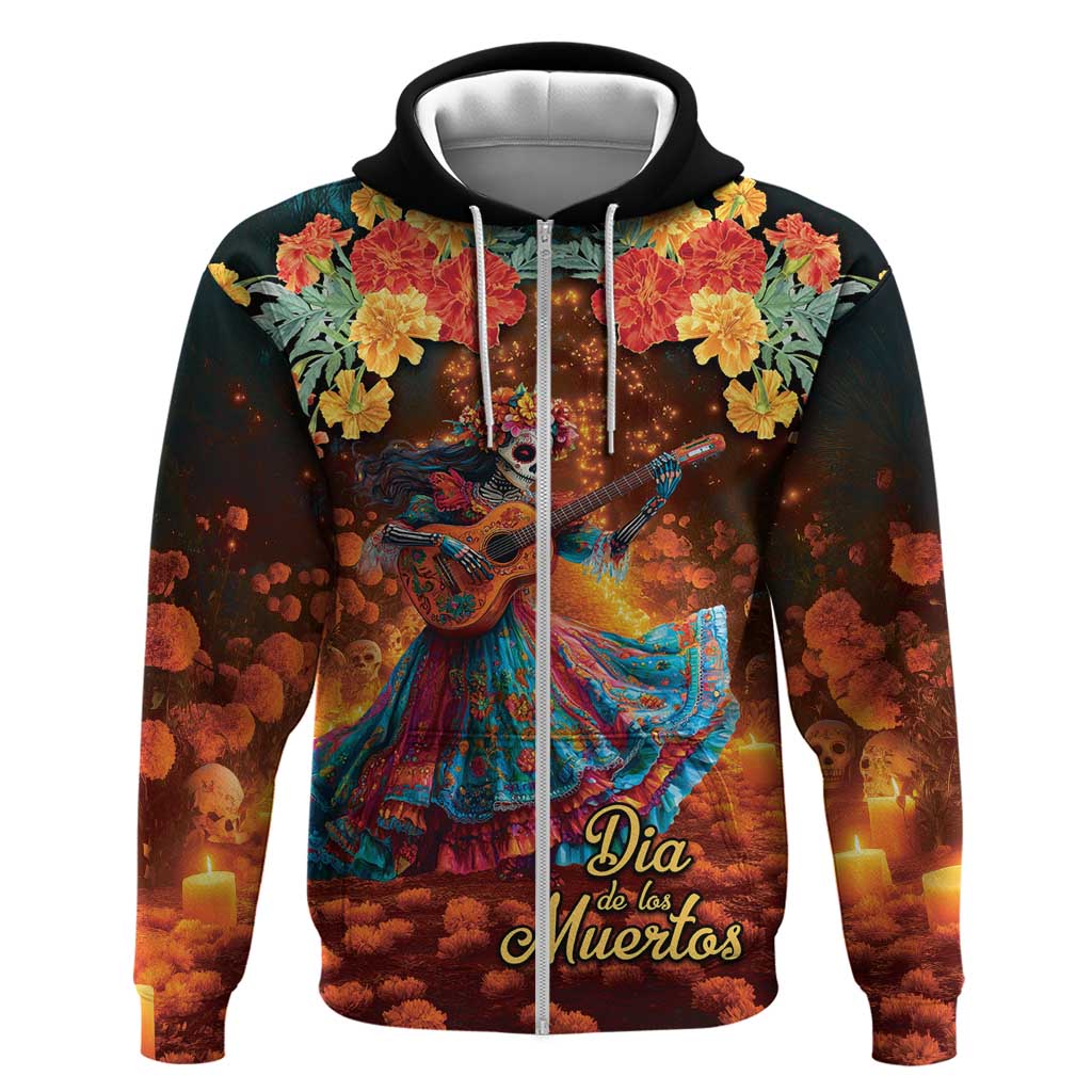 Mexican La Catrina Skeletons Dancing Hoodie Dia de Los Muertos Verion 2 - Wonder Print Shop