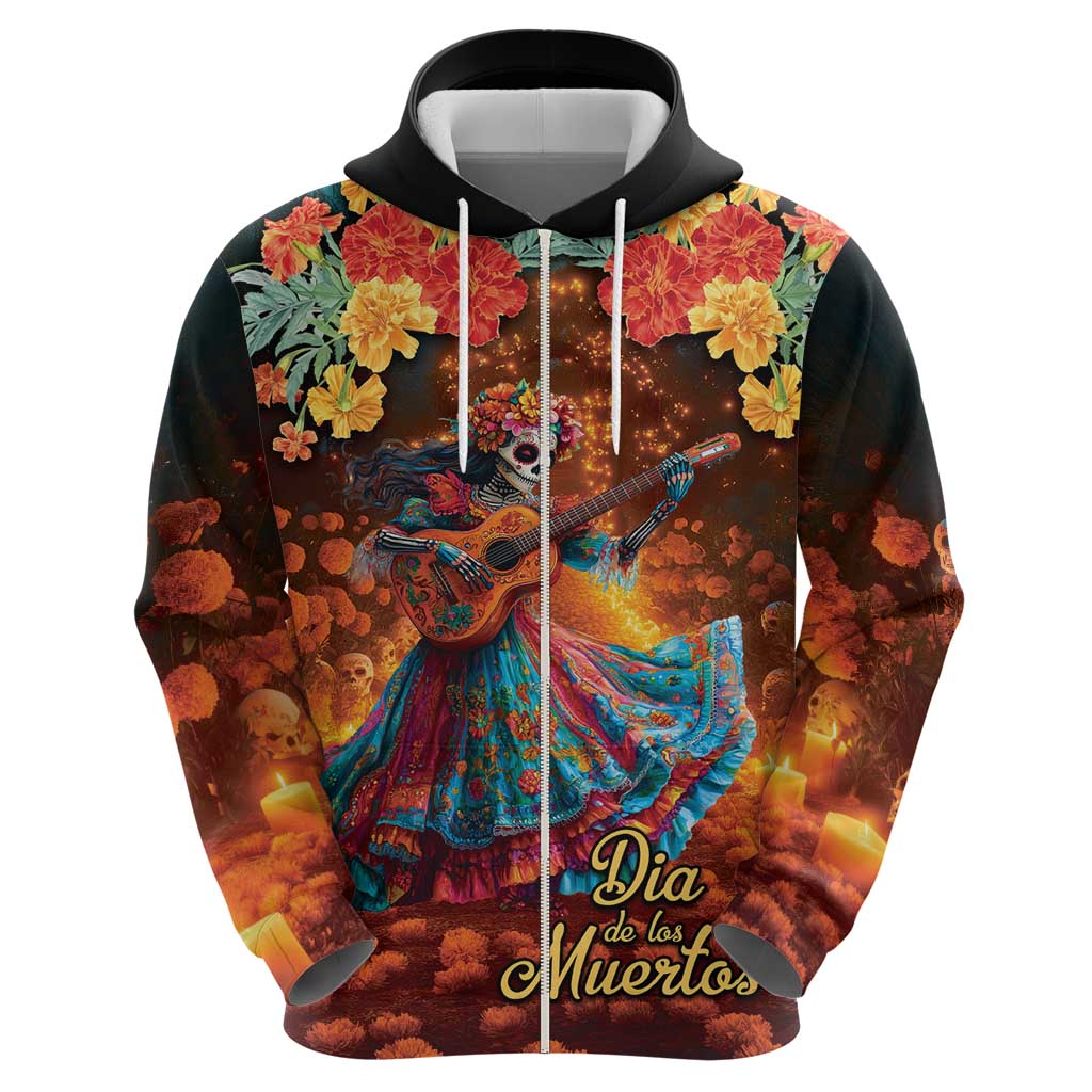 Mexican La Catrina Skeletons Dancing Hoodie Dia de Los Muertos Verion 2 - Wonder Print Shop