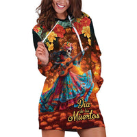 Mexican La Catrina Skeletons Dancing Hoodie Dress Dia de Los Muertos Verion 2 - Wonder Print Shop