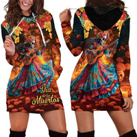 Mexican La Catrina Skeletons Dancing Hoodie Dress Dia de Los Muertos Verion 2 - Wonder Print Shop
