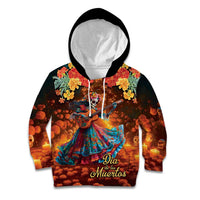 Mexican La Catrina Skeletons Dancing Kid Hoodie Dia de Los Muertos Verion 2 - Wonder Print Shop