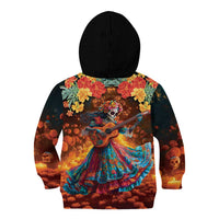 Mexican La Catrina Skeletons Dancing Kid Hoodie Dia de Los Muertos Verion 2 - Wonder Print Shop
