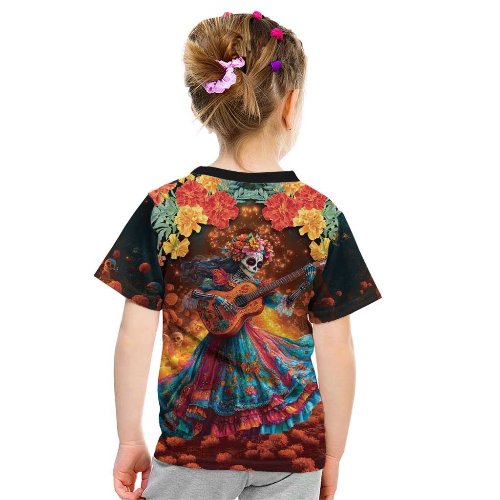Mexican La Catrina Skeletons Dancing Kid T Shirt Dia de Los Muertos Verion 2 - Wonder Print Shop