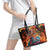 Mexican La Catrina Skeletons Dancing Leather Tote Bag Dia de Los Muertos Verion 2 - Wonder Print Shop