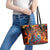 Mexican La Catrina Skeletons Dancing Leather Tote Bag Dia de Los Muertos Verion 2 - Wonder Print Shop