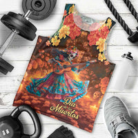 Mexican La Catrina Skeletons Dancing Men Tank Top Dia de Los Muertos Verion 2 - Wonder Print Shop