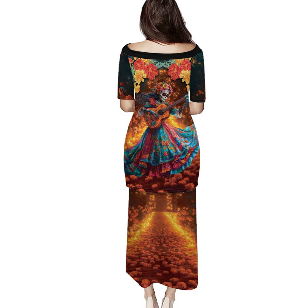 Mexican La Catrina Skeletons Dancing Puletasi Dia de Los Muertos Verion 2 - Wonder Print Shop