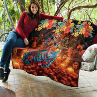 Mexican La Catrina Skeletons Dancing Quilt Dia de Los Muertos Verion 2 - Wonder Print Shop