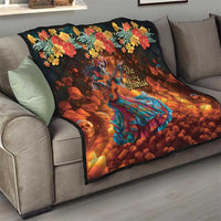 Mexican La Catrina Skeletons Dancing Quilt Dia de Los Muertos Verion 2 - Wonder Print Shop
