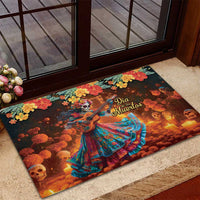 Mexican La Catrina Skeletons Dancing Rubber Doormat Dia de Los Muertos Verion 2 - Wonder Print Shop