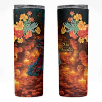 Mexican La Catrina Skeletons Dancing Skinny Tumbler Dia de Los Muertos Verion 2 - Wonder Print Shop