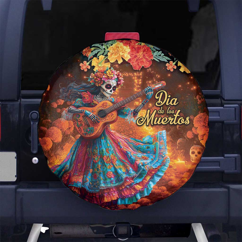 Mexican La Catrina Skeletons Dancing Spare Tire Cover Dia de Los Muertos Verion 2 - Wonder Print Shop