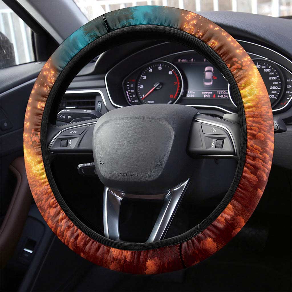 Mexican La Catrina Skeletons Dancing Steering Wheel Cover Dia de Los Muertos Verion 2 - Wonder Print Shop