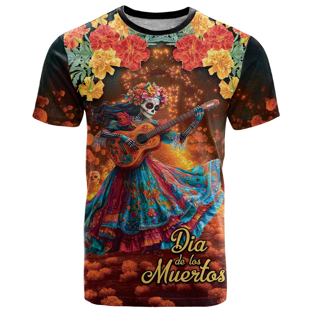 Mexican La Catrina Skeletons Dancing T Shirt Dia de Los Muertos Verion 2 - Wonder Print Shop