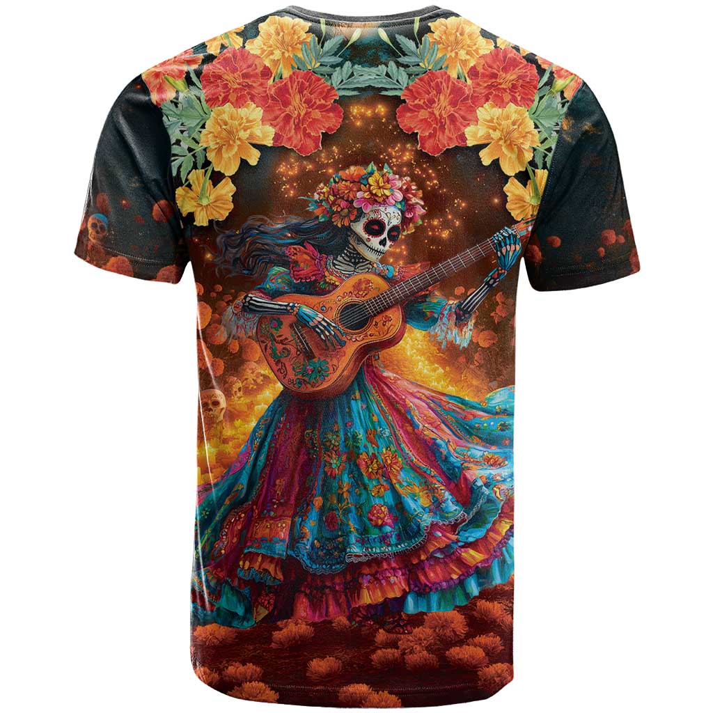 Mexican La Catrina Skeletons Dancing T Shirt Dia de Los Muertos Verion 2 - Wonder Print Shop