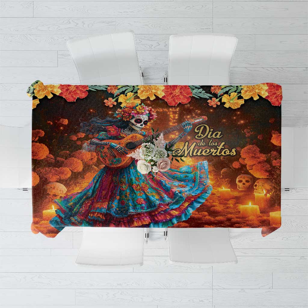 Mexican La Catrina Skeletons Dancing Tablecloth Dia de Los Muertos Verion 2 - Wonder Print Shop