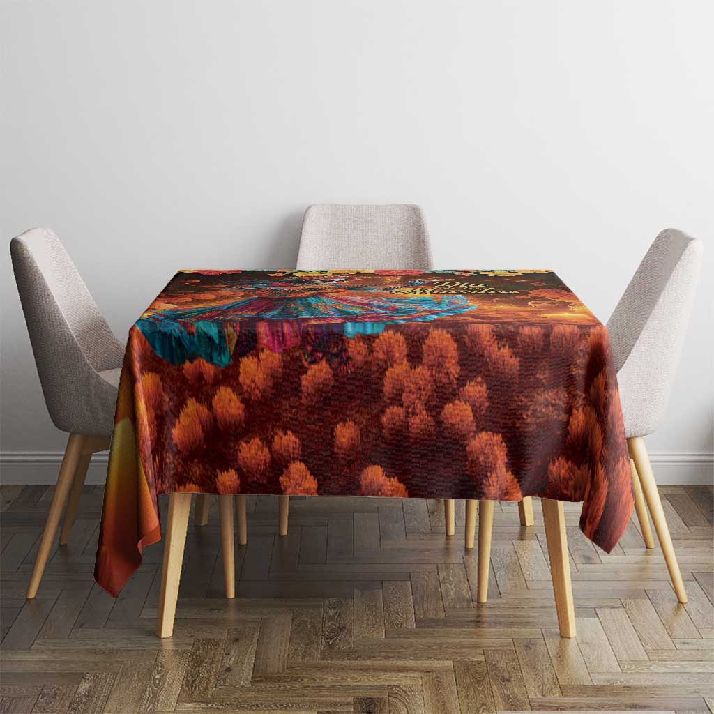 Mexican La Catrina Skeletons Dancing Tablecloth Dia de Los Muertos Verion 2 - Wonder Print Shop