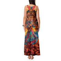 Mexican La Catrina Skeletons Dancing Tank Maxi Dress Dia de Los Muertos Verion 2 - Wonder Print Shop