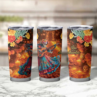 Mexican La Catrina Skeletons Dancing Tumbler Cup Dia de Los Muertos Verion 2 - Wonder Print Shop
