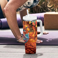 Mexican La Catrina Skeletons Dancing Tumbler With Handle Dia de Los Muertos Verion 2 - Wonder Print Shop