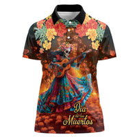 Mexican La Catrina Skeletons Dancing Women Polo Shirt Dia de Los Muertos Verion 2 - Wonder Print Shop