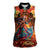 Mexican La Catrina Skeletons Dancing Women Sleeveless Polo Shirt Dia de Los Muertos Verion 2 - Wonder Print Shop