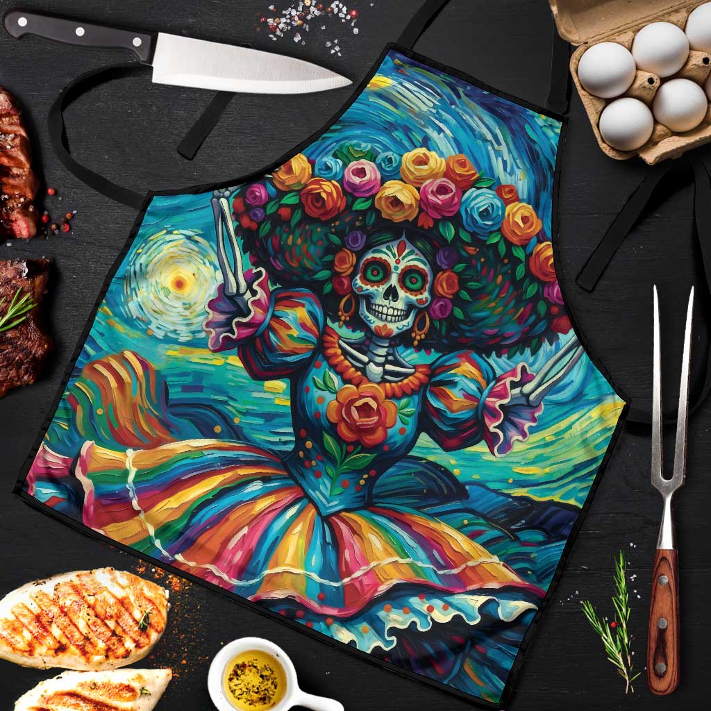 Día de los Muertos Apron A Swirl of Colors and Souls - Wonder Print Shop